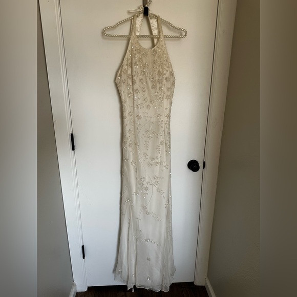 bridal shower midi dress Shop the Parina White for Showers low_availability_uk Size:4XL Romantic Blue Linen Maxi